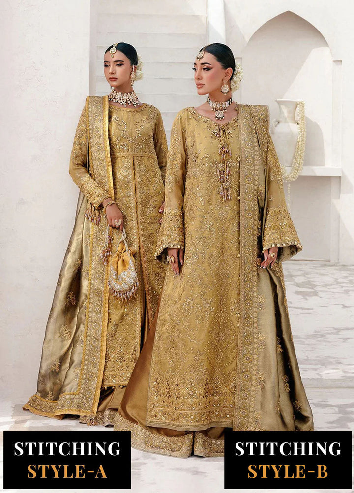 Aik Atelier Embroidered Zari Net Suits Unstitched 3 Piece AIK25WU D-10 - Formals Collection