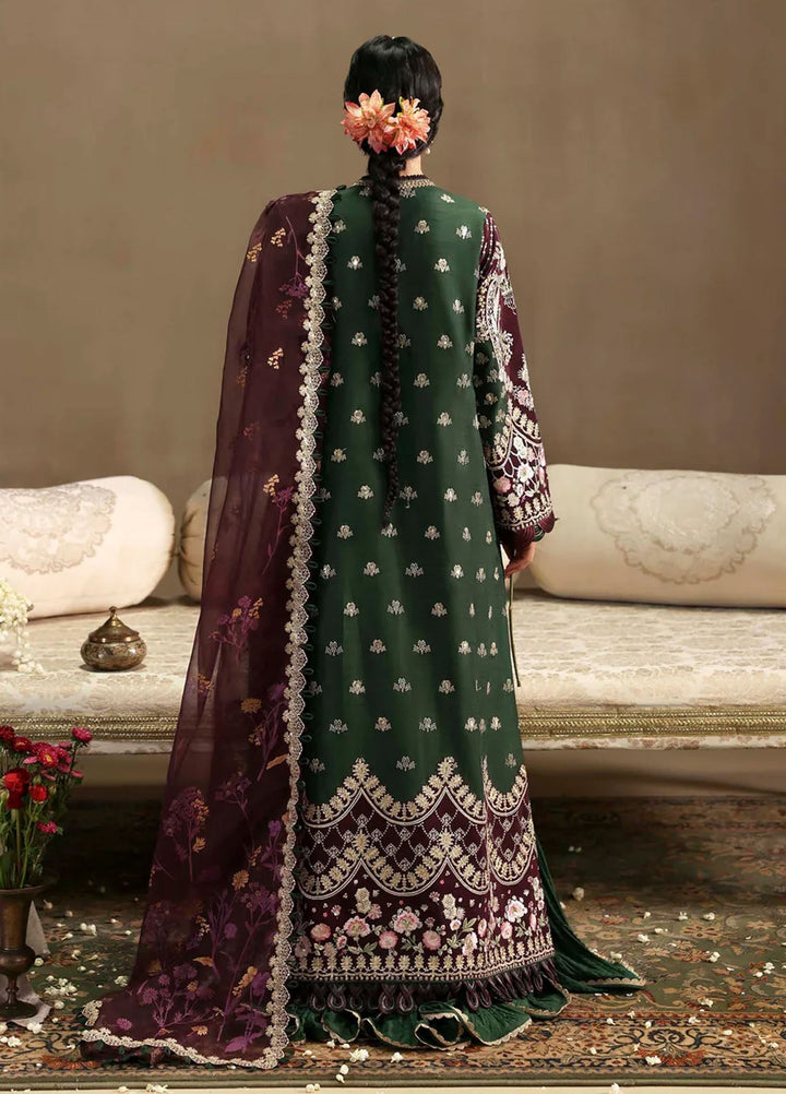 Sable Vogue Embroidered Raw Silk Suits Unstitched 3 Piece SV25UF FC-01-25 - Festive Collection