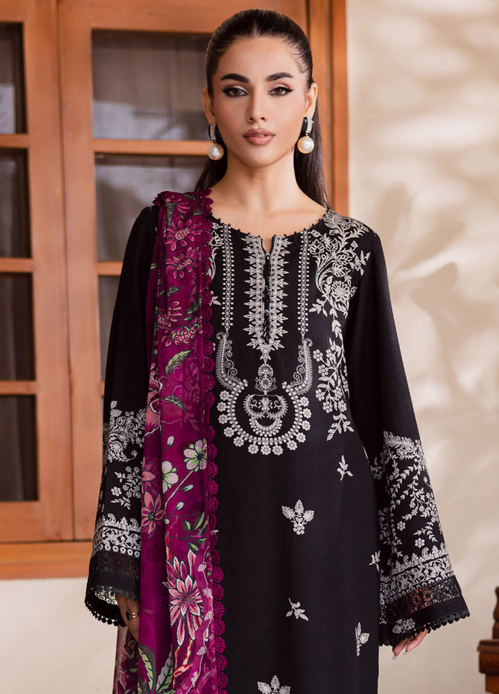 Nureh Printed Slub Linen Suits Unstitched 3 Piece NU25VL SP-170 - Winter Collection