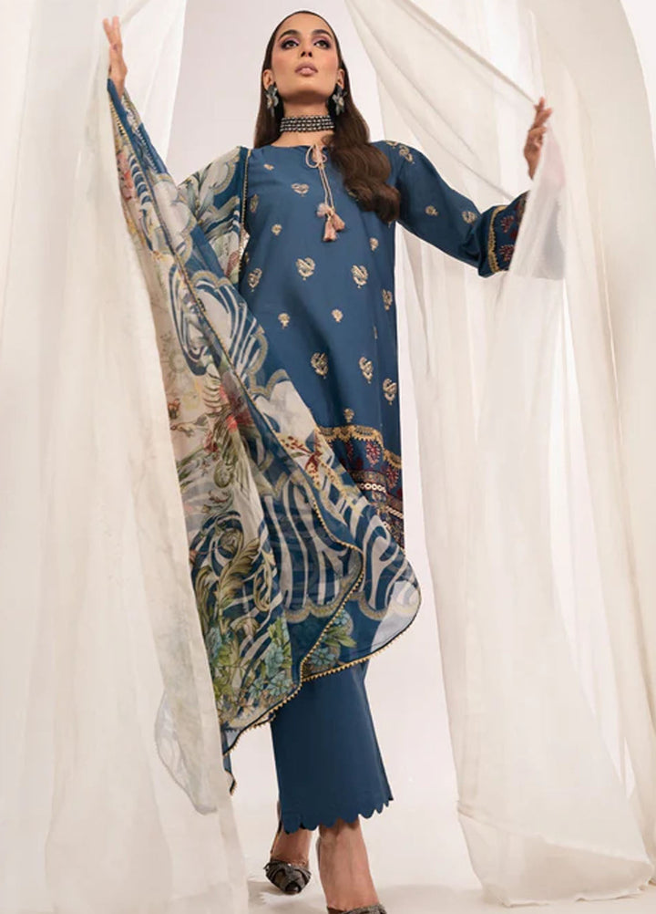 Autumn Echo by Meerak Pret Embroidered Cambric 3 Piece Suit Nureh