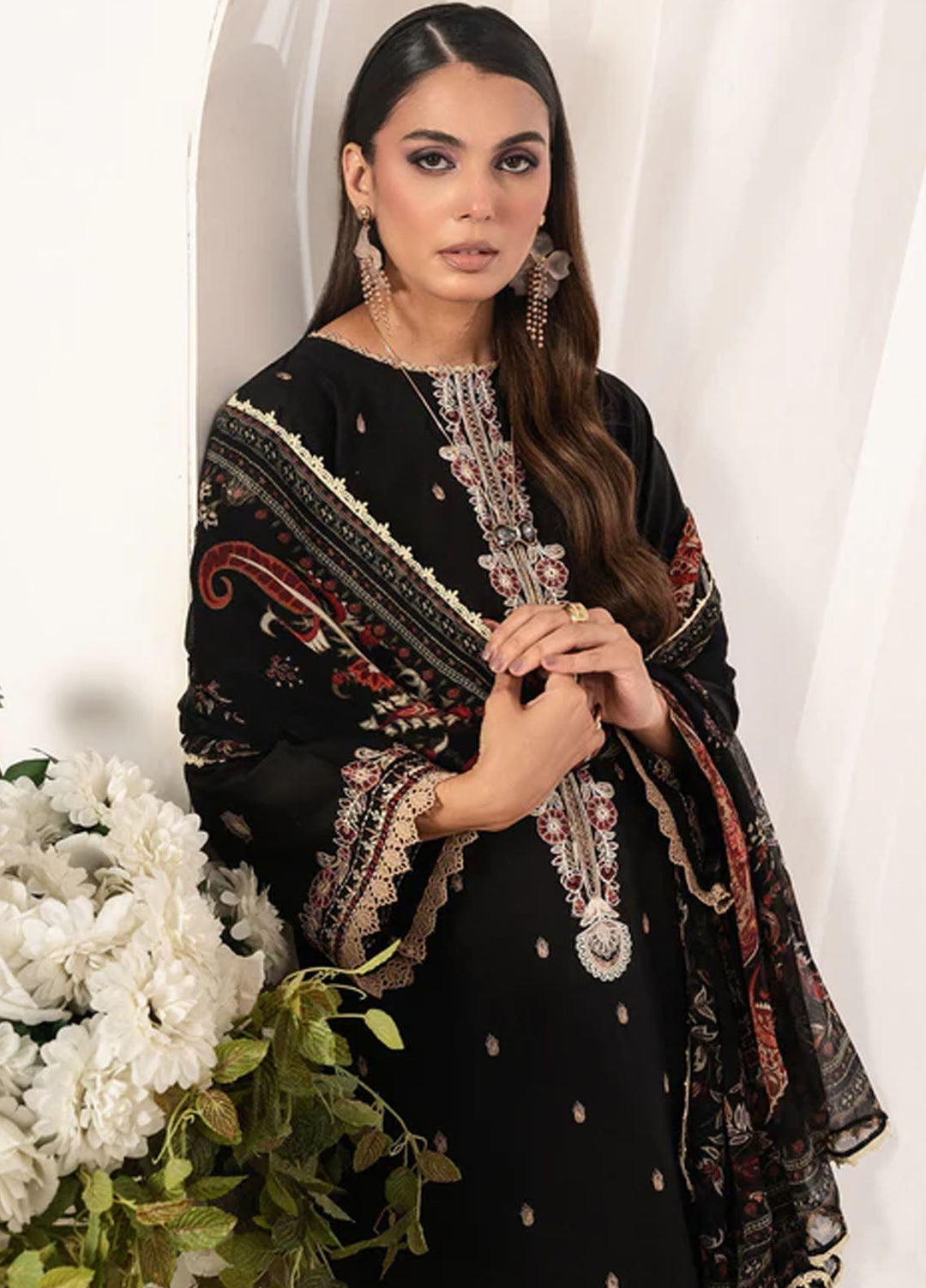 Autumn Echo by Meerak Pret Embroidered Cambric 3 Piece Suit Ayzel