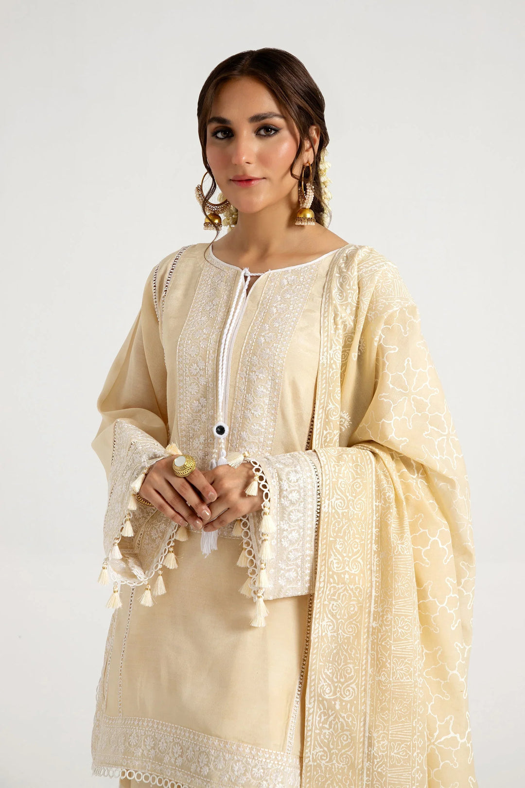 Arif Ashraf Pret Embroidered Viscose Blend 3 Piece Suit Kehwai