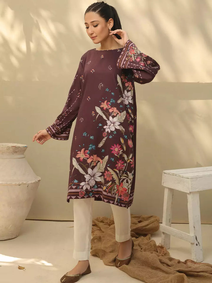 Salitex Women Printed Khaddar 1 Piece Shirt CP-W22-A-008 - Winter Collection