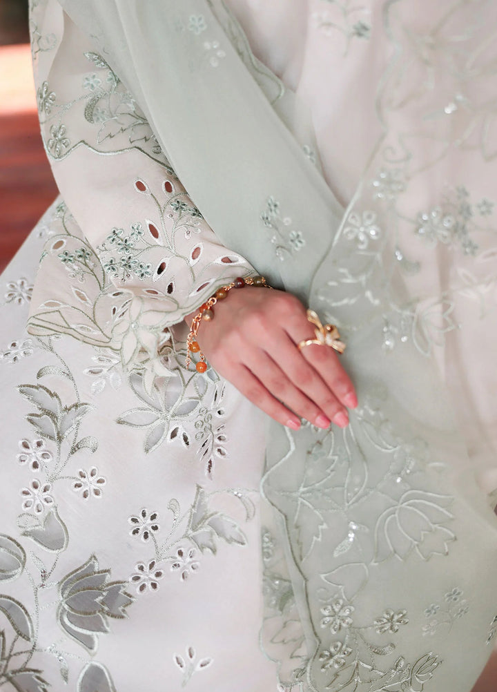 Cross Stitch Unstitched Embroidered Lawn 3 Piece Suit CS26ULE Pearl Sage - Eid Collection