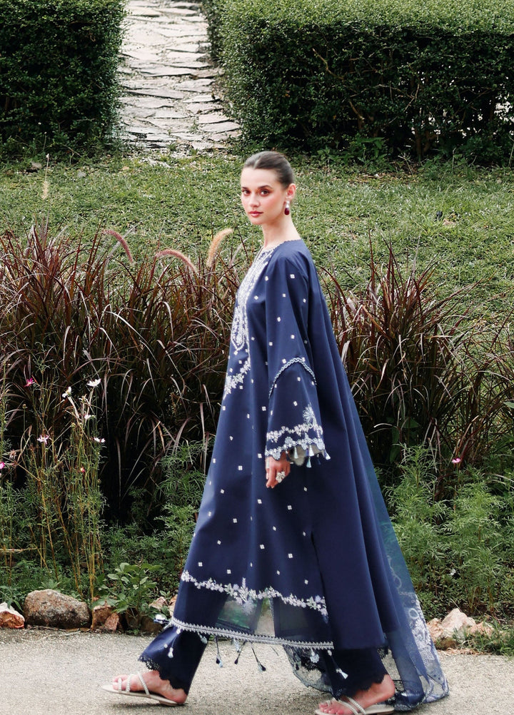 Cross Stitch Unstitched Embroidered Lawn 3 Piece Suit CS26ULE Midnight Aura - Eid Collection