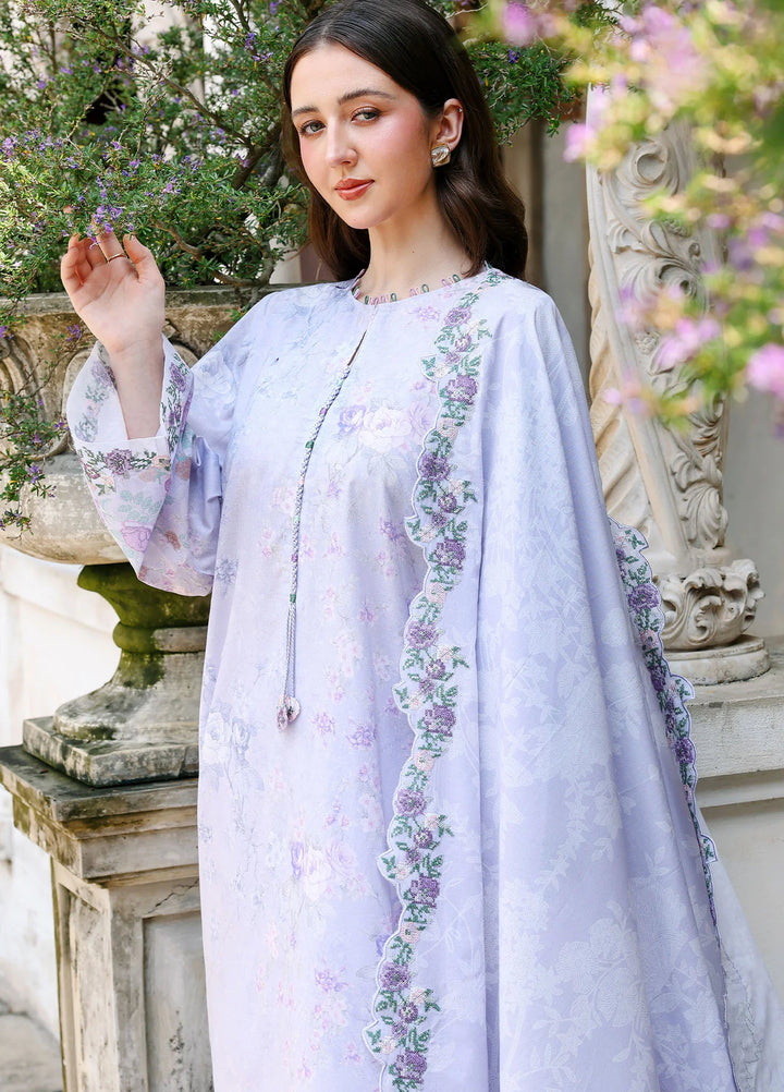 Cross Stitch Unstitched Embroidered Lawn 3 Piece Suit CS26ULE Crystal Glaze - Eid Collection