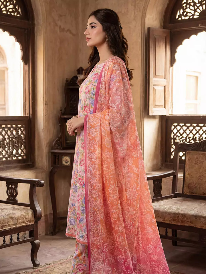 Salitex Unstitched Printed Lawn Silk 3 Piece Suit SUNS7ASI362 - Casual Collection