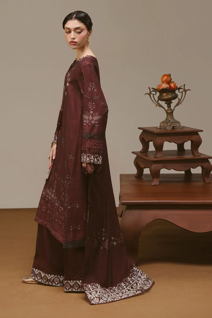 Cross Stitch Unstitched Printed Marina 3 Piece Suit CS26UW Tera Threads - Winter Collection