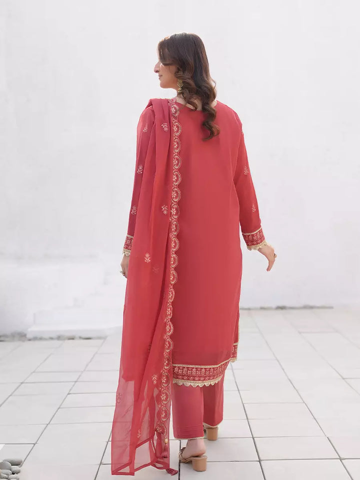 Salitex Unstitched Embroidered Chiffon 3 Piece Suit SUNW7CH109 - Festive Collection
