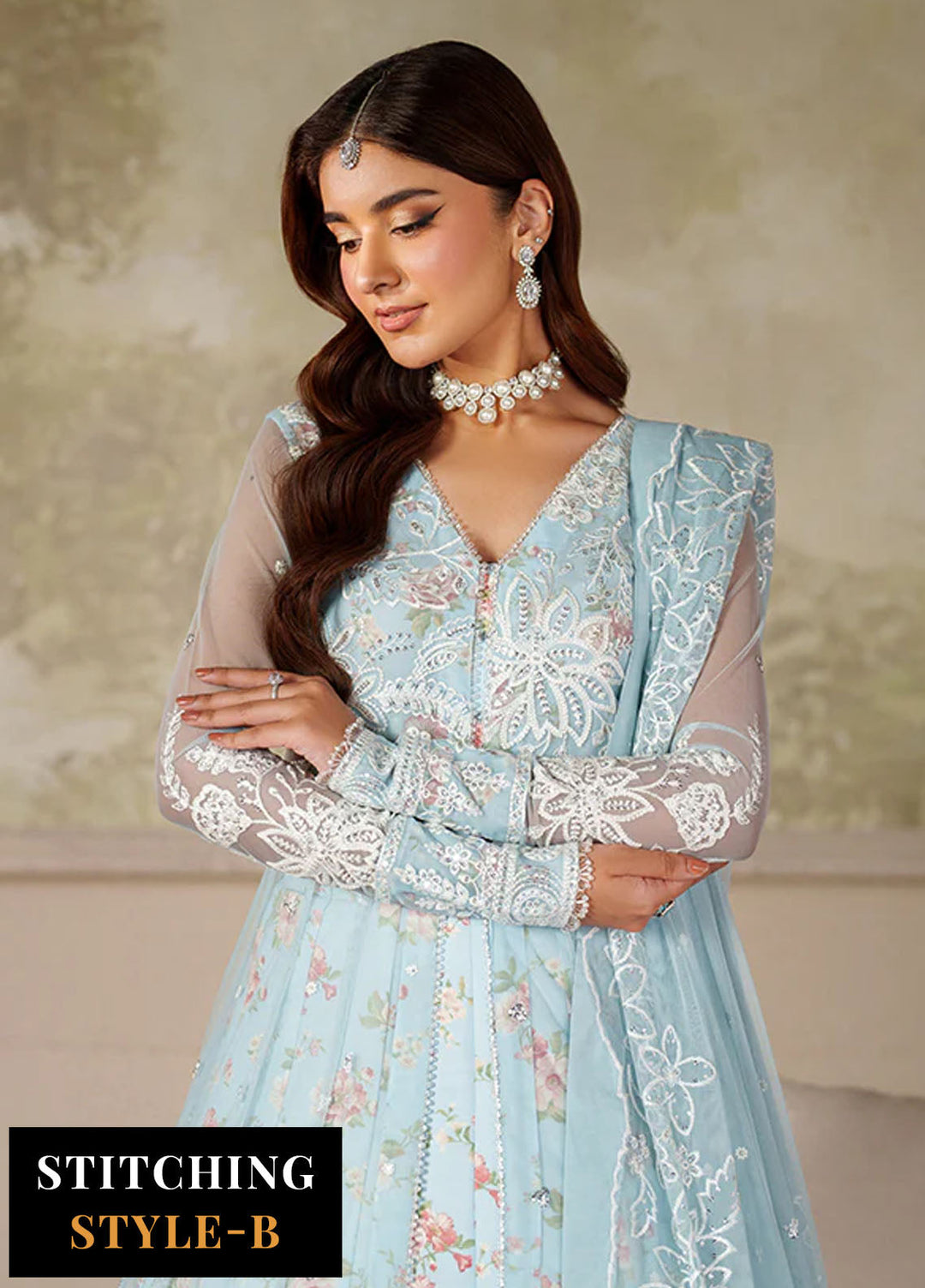 Zarif Embroidered Net Suits Unstitched 3 Piece ZAF25ZU ZRF-ZPE-02 Aroosh - Formals Collection