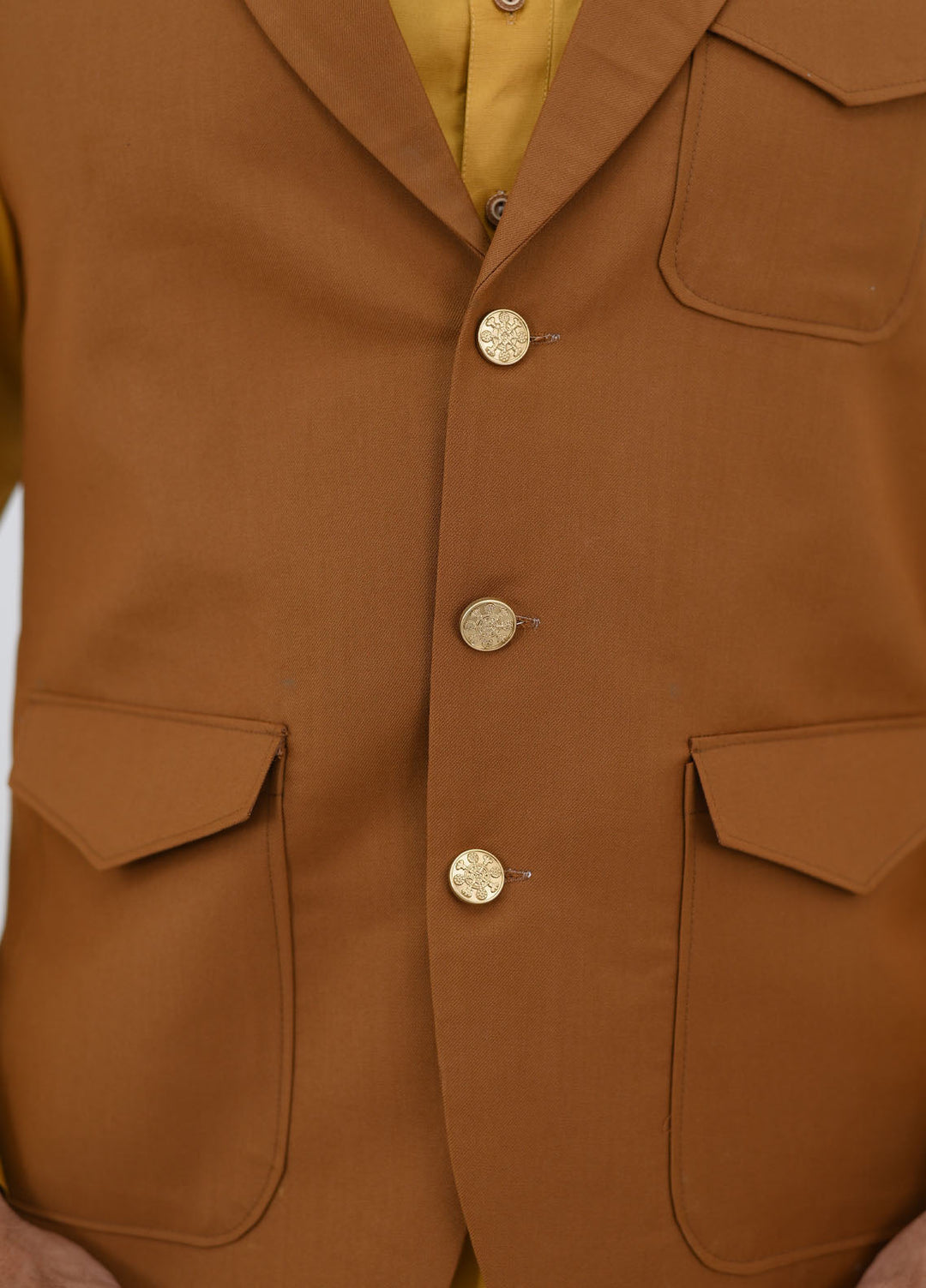 Ethnic Wear by Alif Yay Pret Plain Blended Waistcoat AY-049