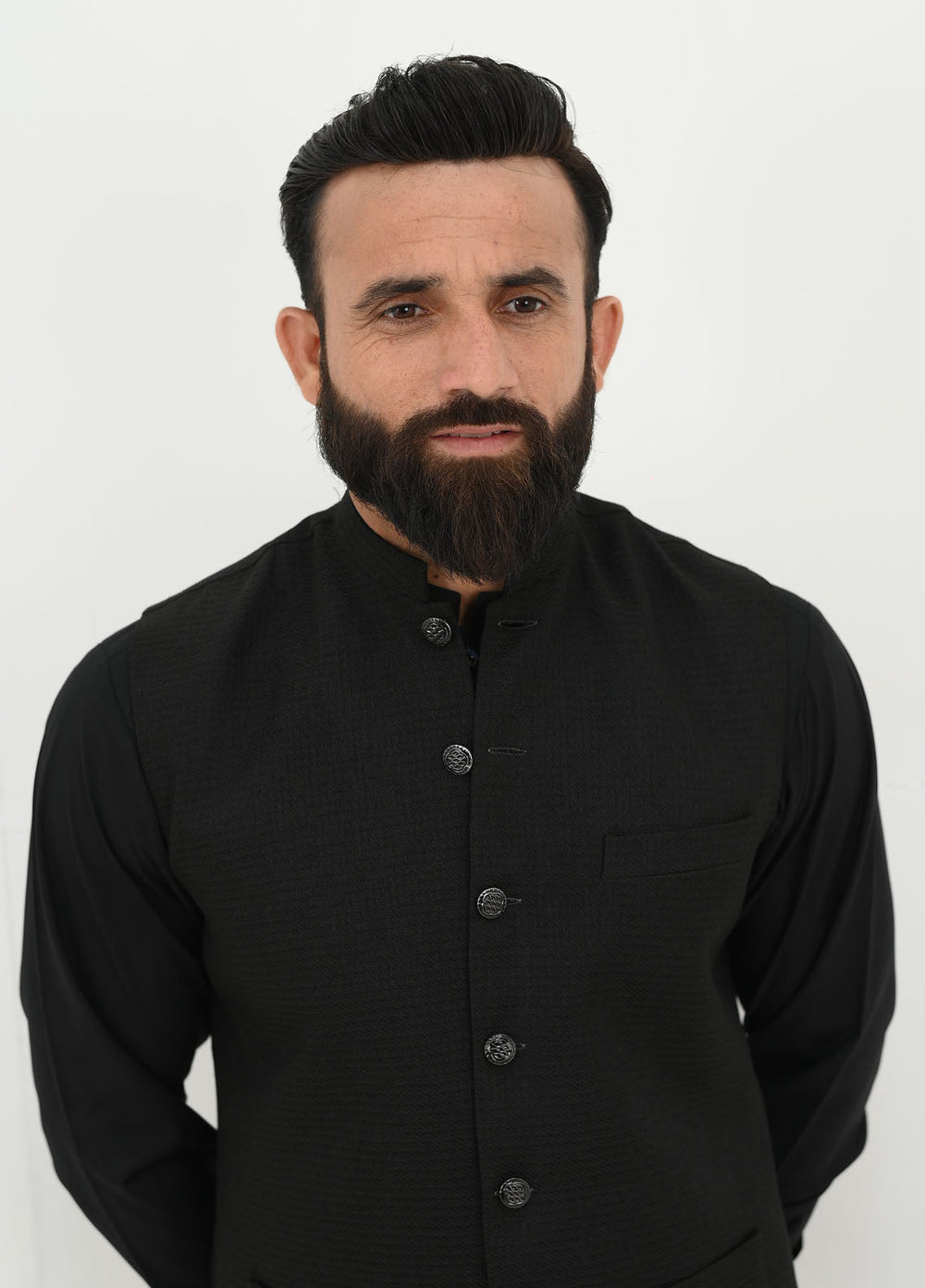 Ethnic Wear by Alif Yay Pret Plain Blended 3 Piece Suit AY-016