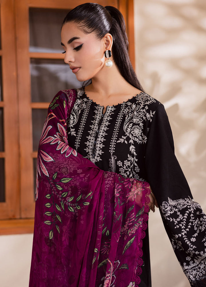 Nureh Printed Slub Linen Suits Unstitched 3 Piece NU25VL SP-170 - Winter Collection