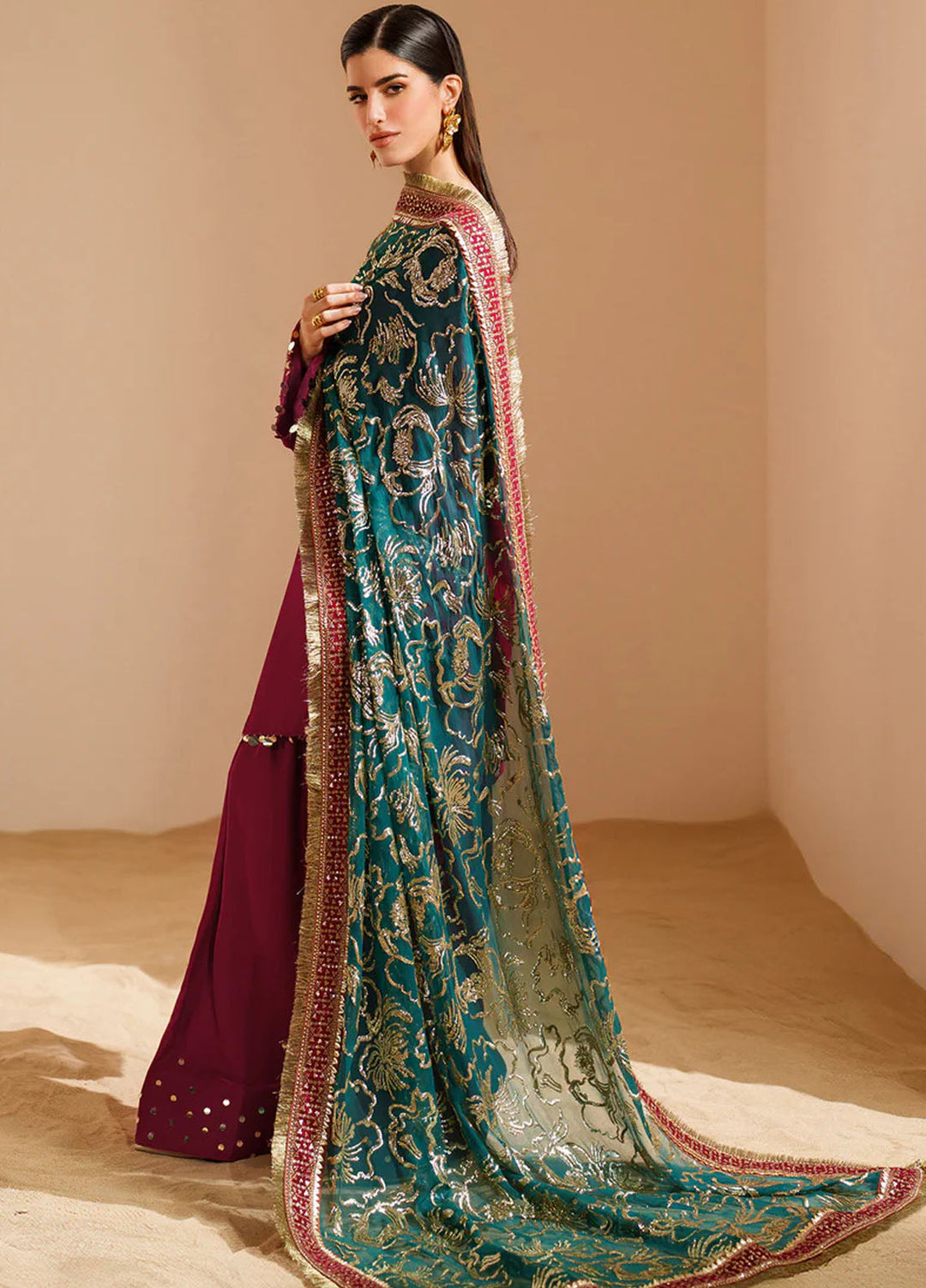 Velvet Vogue by Jazmin Embroidered Velvet Suits Unstitched 3 Piece JZ25VV VVF D-09 - Formals Collection