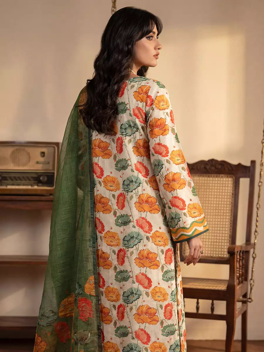 Salitex Unstitched Printed Lawn Silk 3 Piece Suit SUNS7ASI379 - Casual Collection
