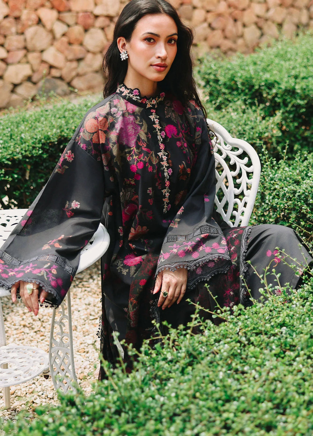 Cross Stitch Unstitched Embroidered Lawn 3 Piece Suit CS26ULE Shadow Grace - Eid Collection