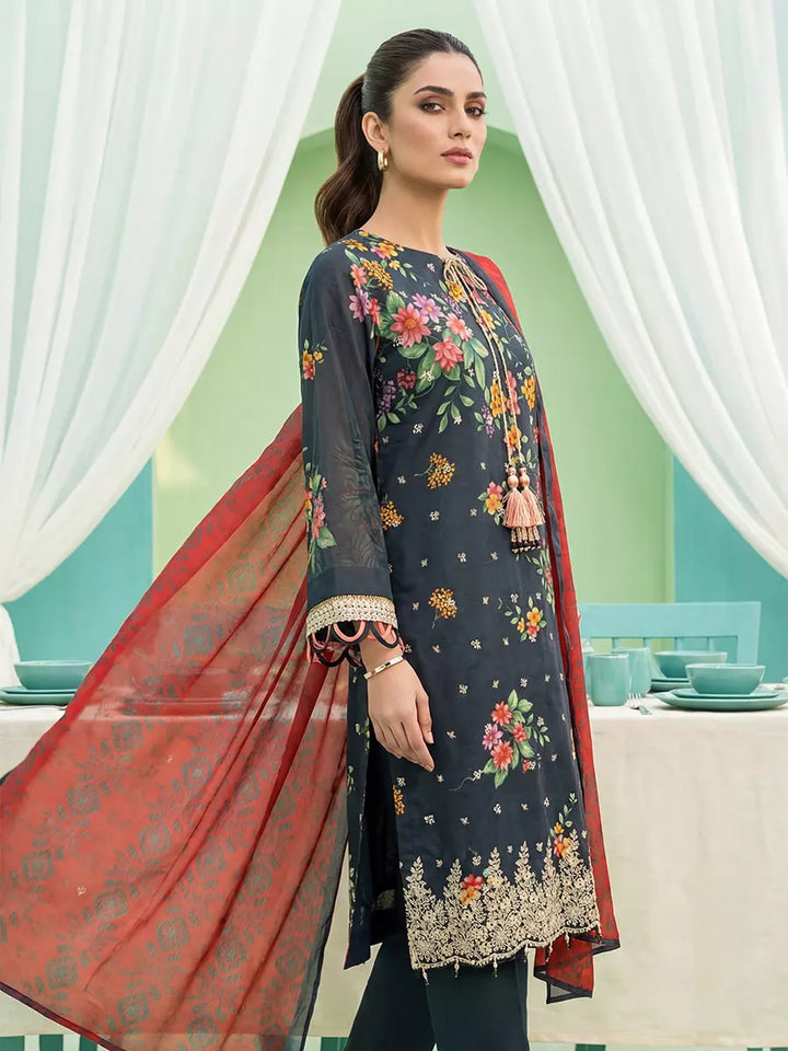 Salitex Women Unstitched Embroidered Lawn 3 Piece Suit SUNS8FS223 - Casual Collection