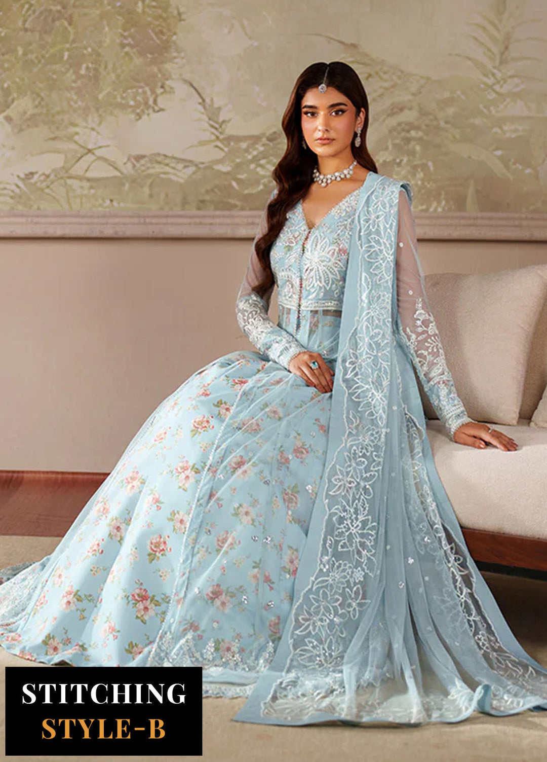 Zarif Embroidered Net Suits Unstitched 3 Piece ZAF25ZU ZRF-ZPE-02 Aroosh - Formals Collection