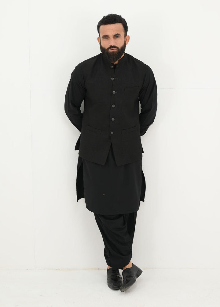 Ethnic Wear by Alif Yay Pret Plain Blended 3 Piece Suit AY-016