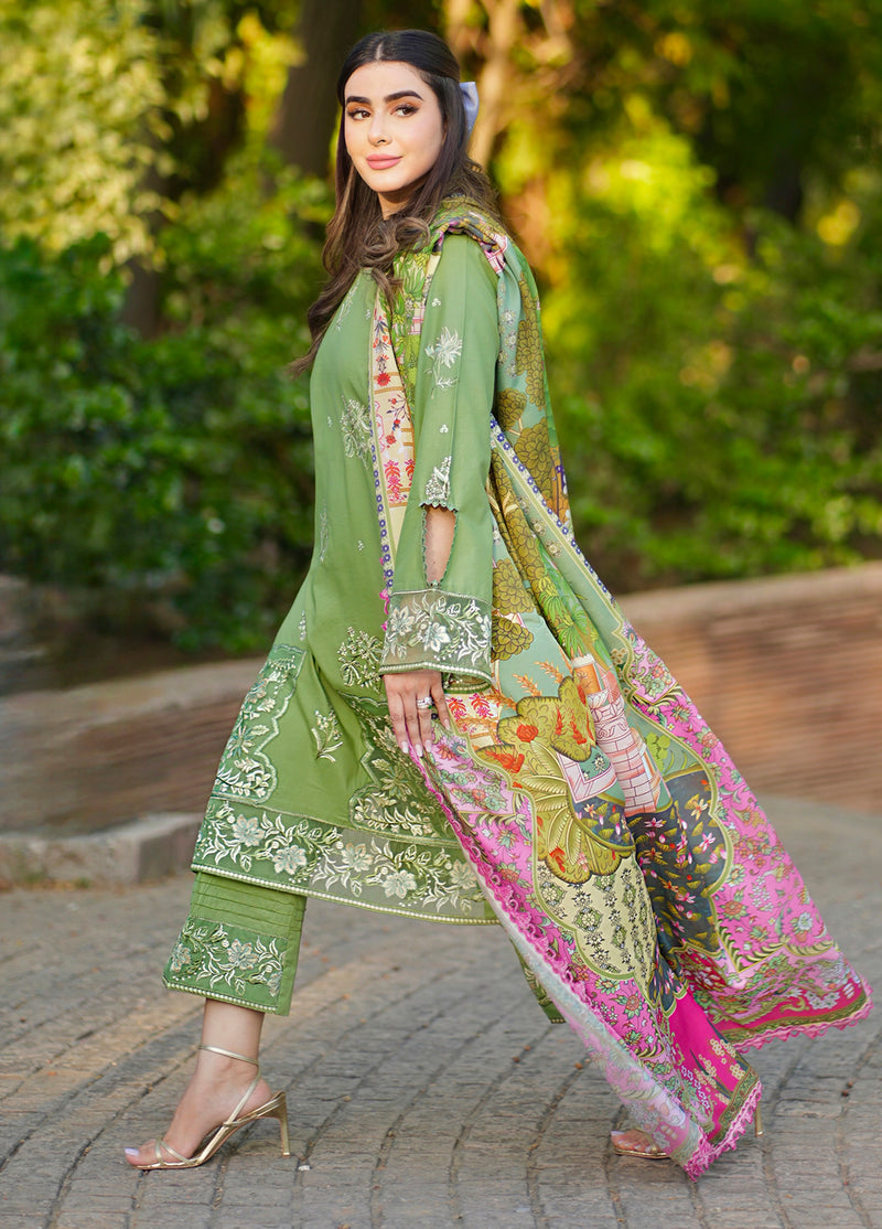 Sera By Sahane Embroidered RTW Lawn 3 Piece CT-11004 Sage - Summer Collection