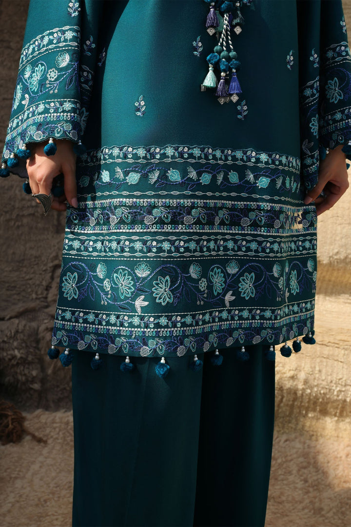 Cross Stitch Unstitched Embroidered Marina 3 Piece Suit CS26UW Indigo Muse - Winter Collection