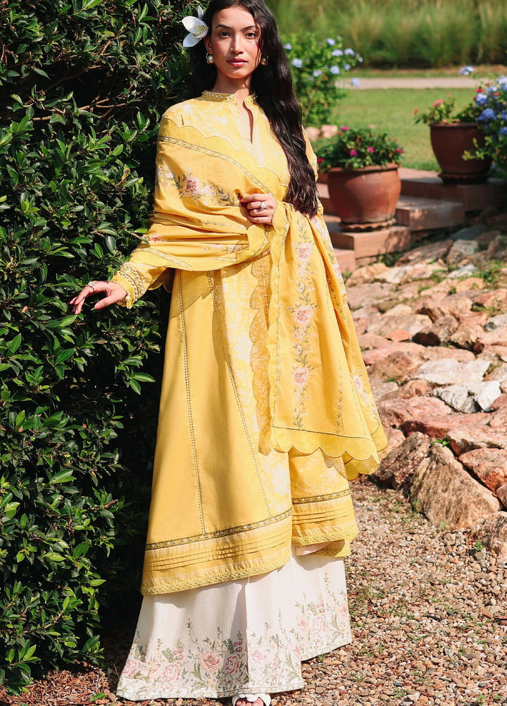 Cross Stitch Unstitched Embroidered Lawn 3 Piece Suit CS26ULE Petal Drapes - Eid Collection