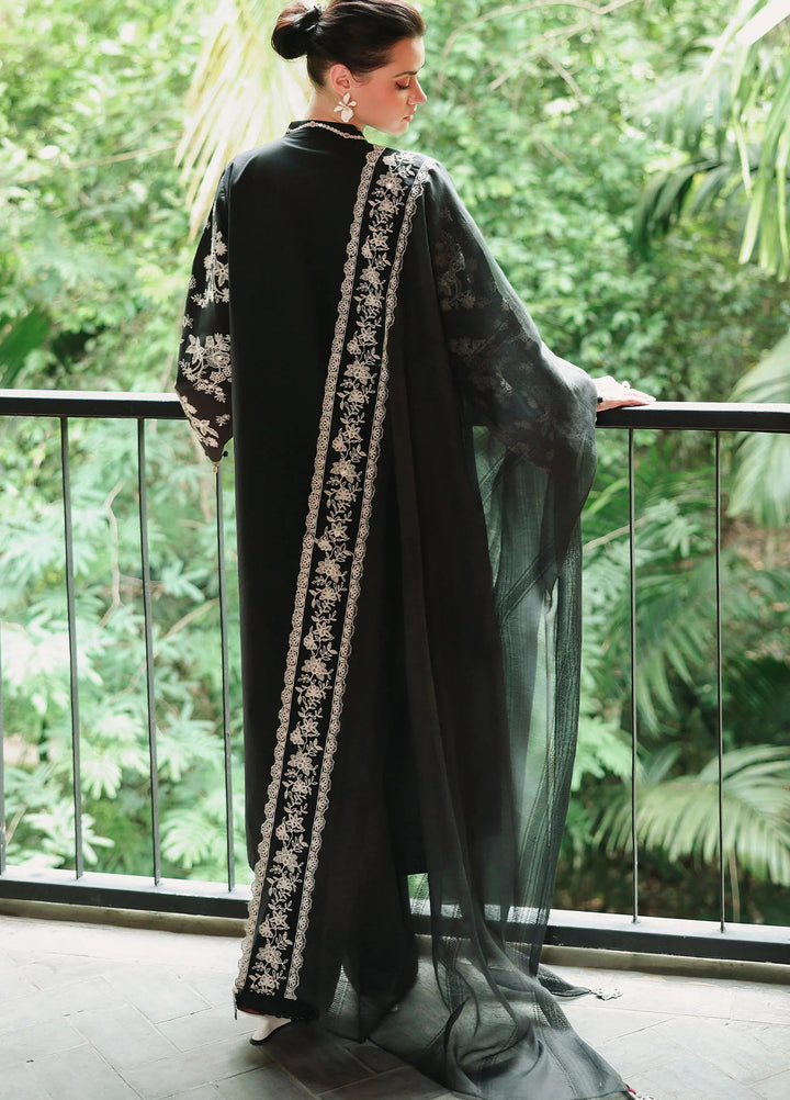 Cross Stitch Unstitched Embroidered Lawn 3 Piece Suit CS26ULE Obsidian Bloom - Eid Collection