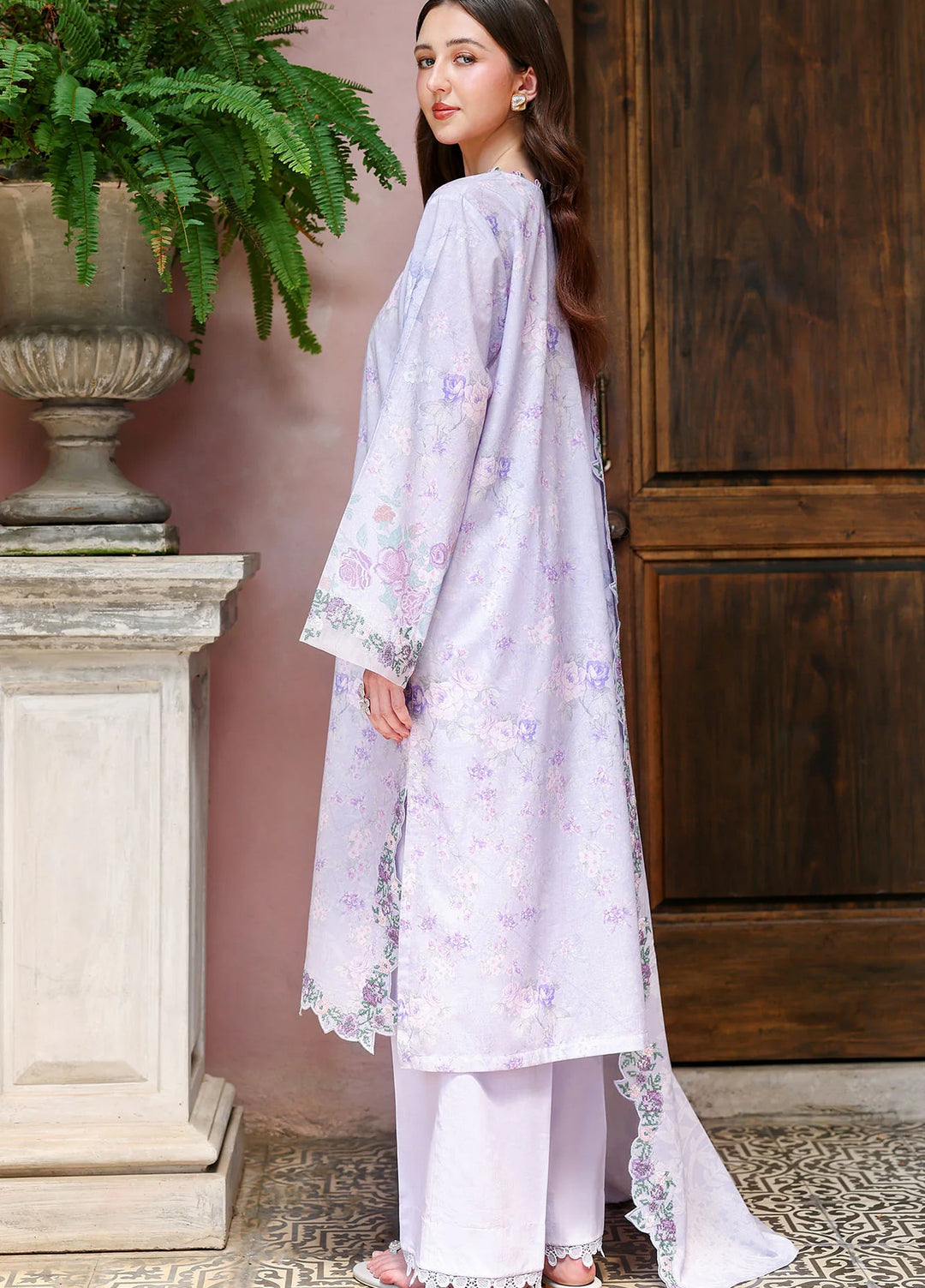 Cross Stitch Unstitched Embroidered Lawn 3 Piece Suit CS26ULE Crystal Glaze - Eid Collection