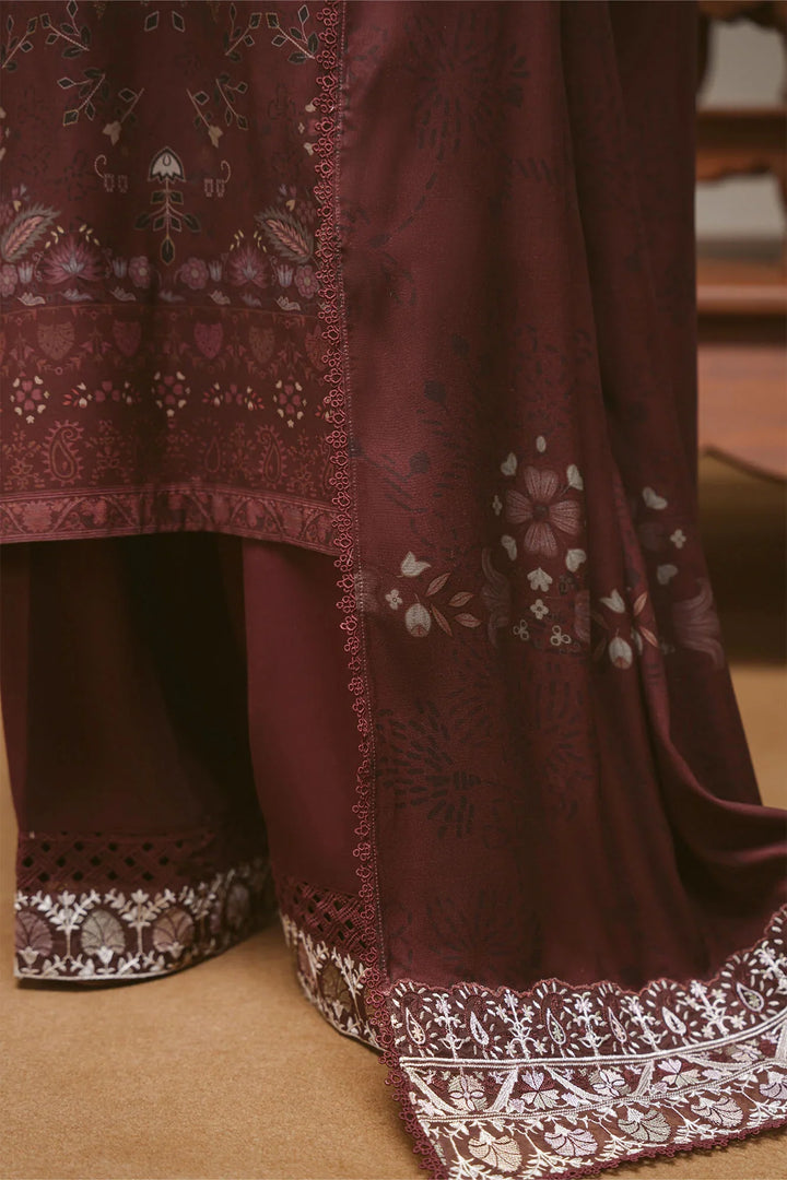 Cross Stitch Unstitched Printed Marina 3 Piece Suit CS26UW Tera Threads - Winter Collection