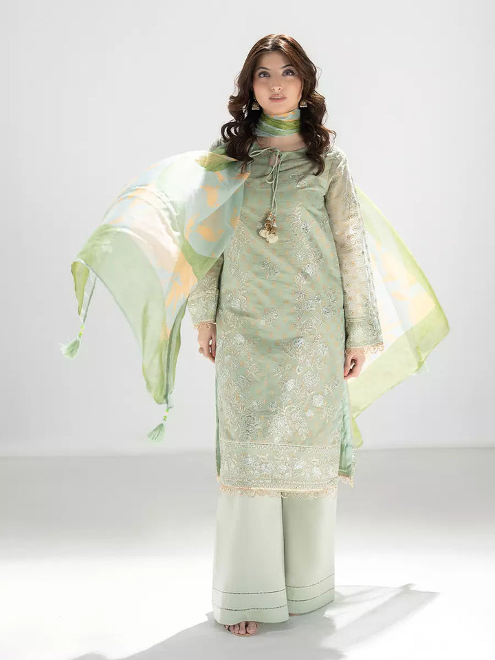 Salitex Unstitched Embroidered Cotton Net 3 Piece Suit SUNW7NO099 - Festive Collection