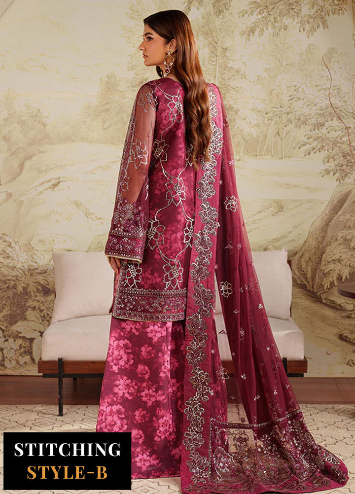 Zarif Embroidered Net Suits Unstitched 3 Piece ZAF25ZU ZRF-ZPE-07 Falek - Formals Collection