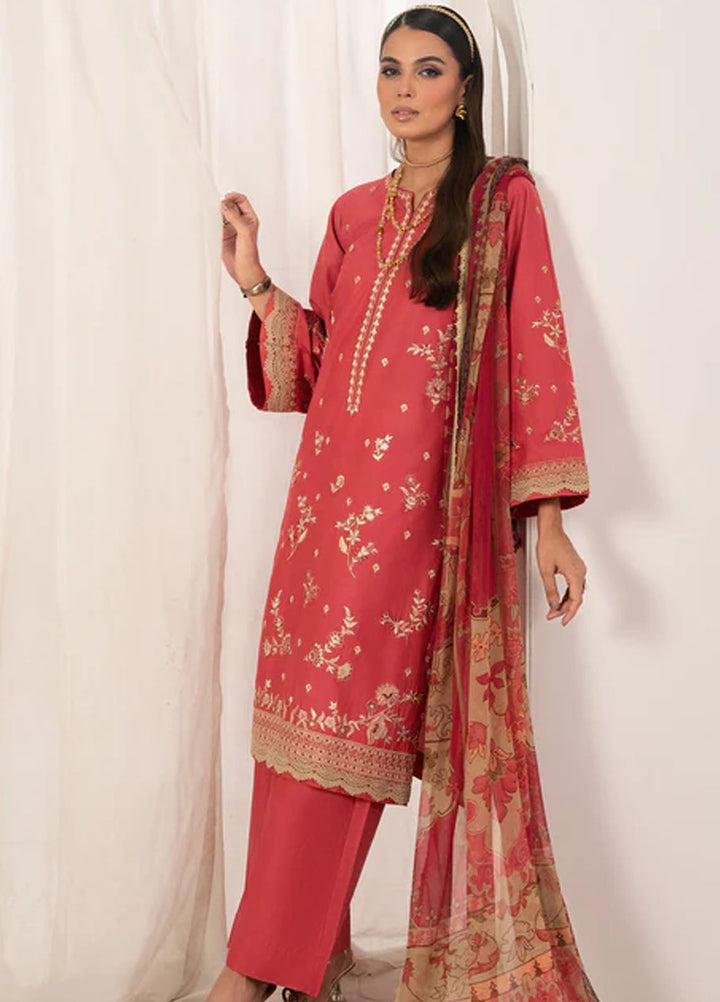 Autumn Echo by Meerak Pret Embroidered Cambric 3 Piece Suit Reem