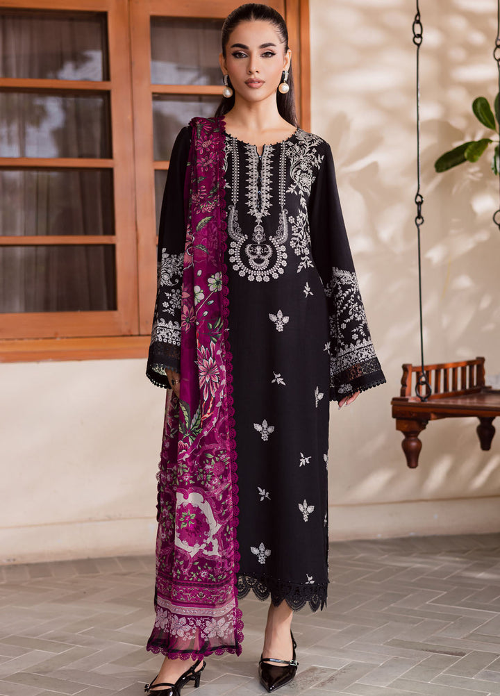 Nureh Printed Slub Linen Suits Unstitched 3 Piece NU25VL SP-170 - Winter Collection
