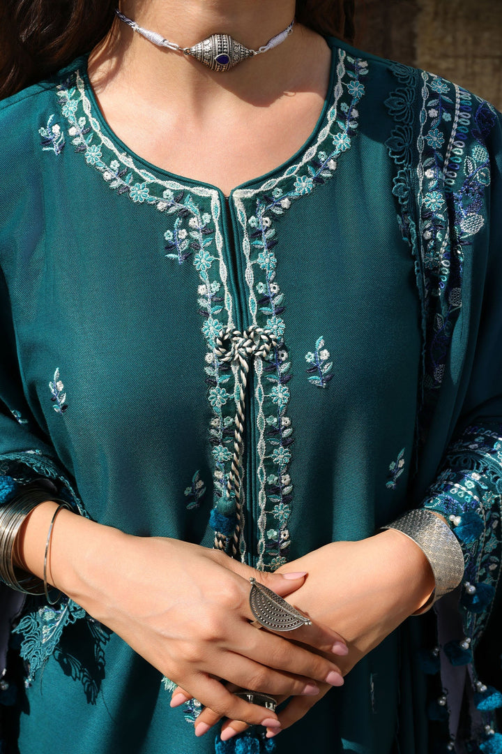 Cross Stitch Unstitched Embroidered Marina 3 Piece Suit CS26UW Indigo Muse - Winter Collection