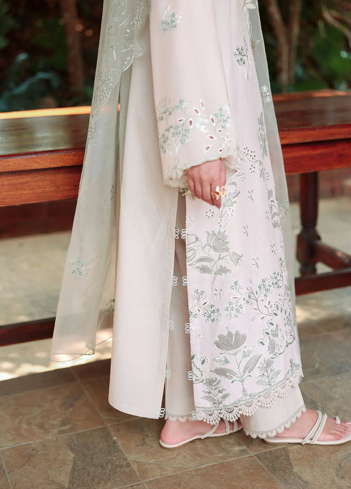 Cross Stitch Unstitched Embroidered Lawn 3 Piece Suit CS26ULE Pearl Sage - Eid Collection