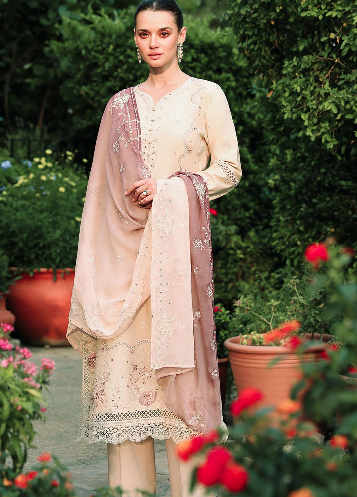 Cross Stitch Unstitched Embroidered Lawn 3 Piece Suit CS26ULE Sand Dune - Eid Collection