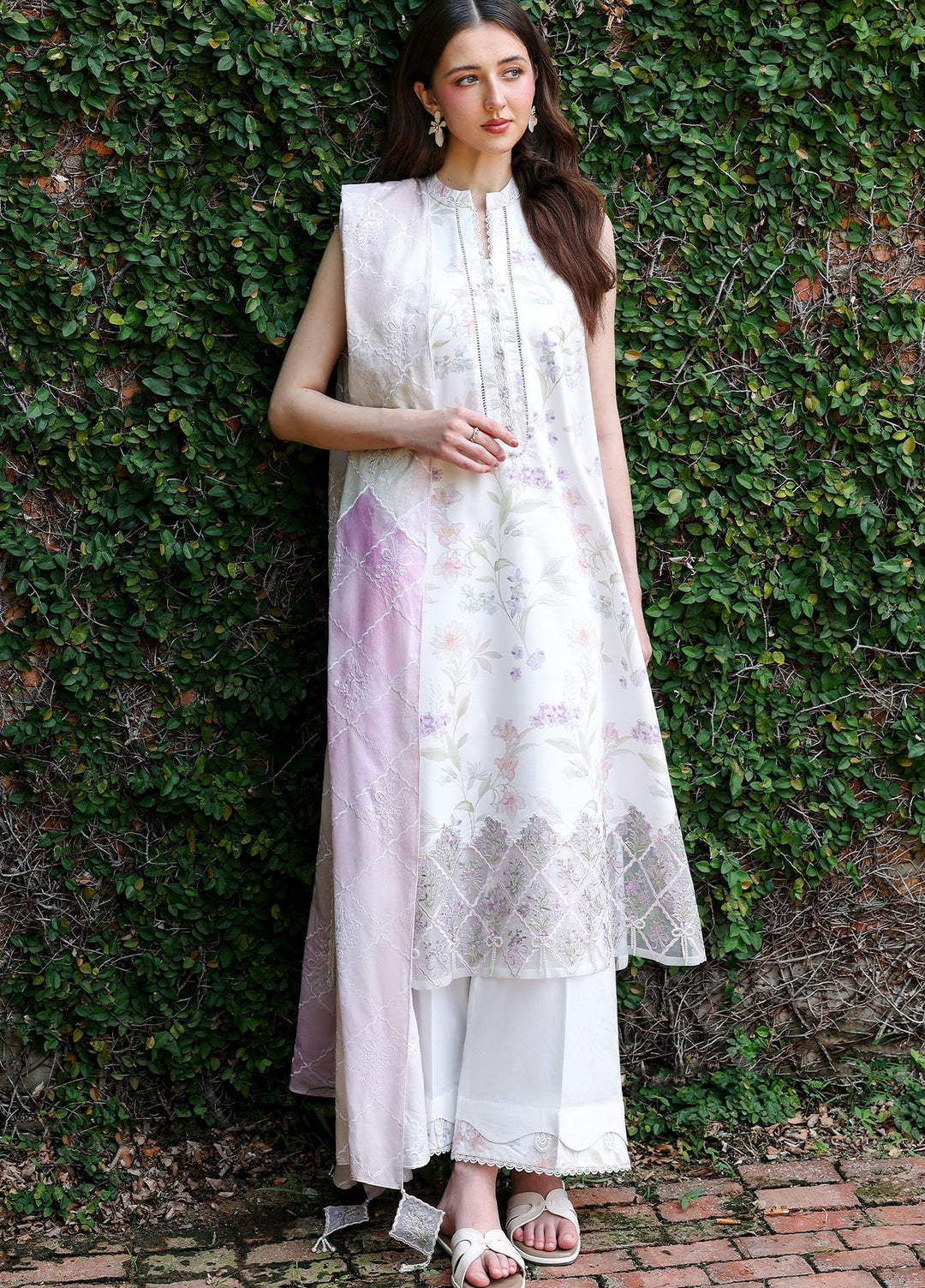 Cross Stitch Unstitched Embroidered Lawn 3 Piece Suit CS26ULE Meadow Dream - Eid Collection