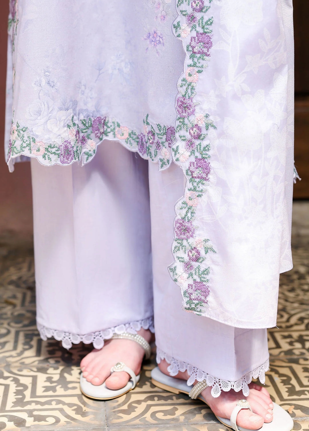 Cross Stitch Unstitched Embroidered Lawn 3 Piece Suit CS26ULE Crystal Glaze - Eid Collection