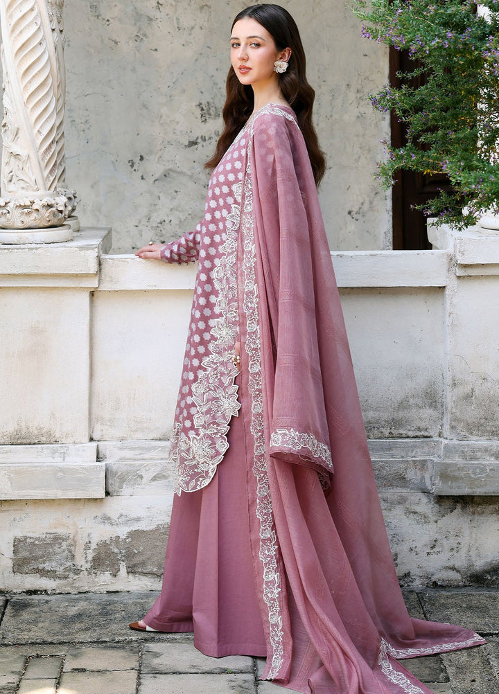 Cross Stitch Unstitched Embroidered Lawn 3 Piece Suit CS26ULE Ash Rose - Eid Collection