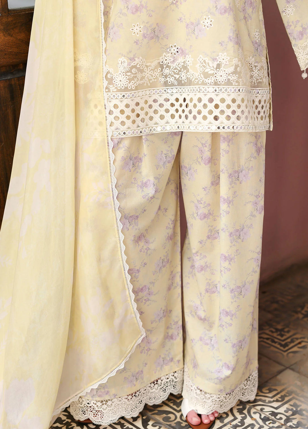 Cross Stitch Unstitched Embroidered Lawn 3 Piece Suit CS26ULE Orchid Flare - Eid Collection