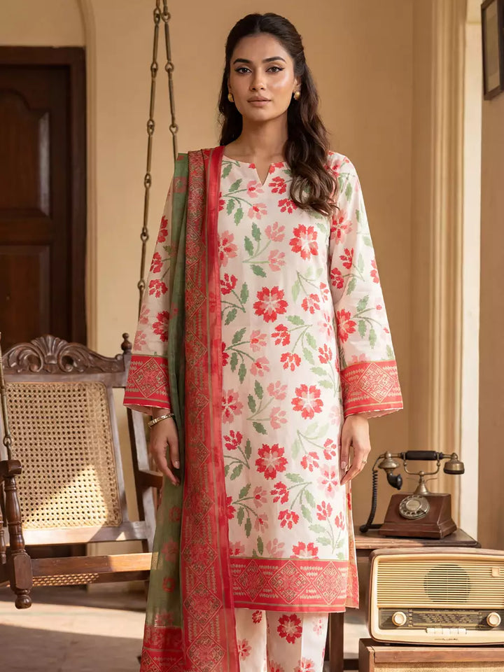 Salitex Unstitched Printed Lawn Silk 3 Piece Suit SUNS7ASI378 - Casual Collection