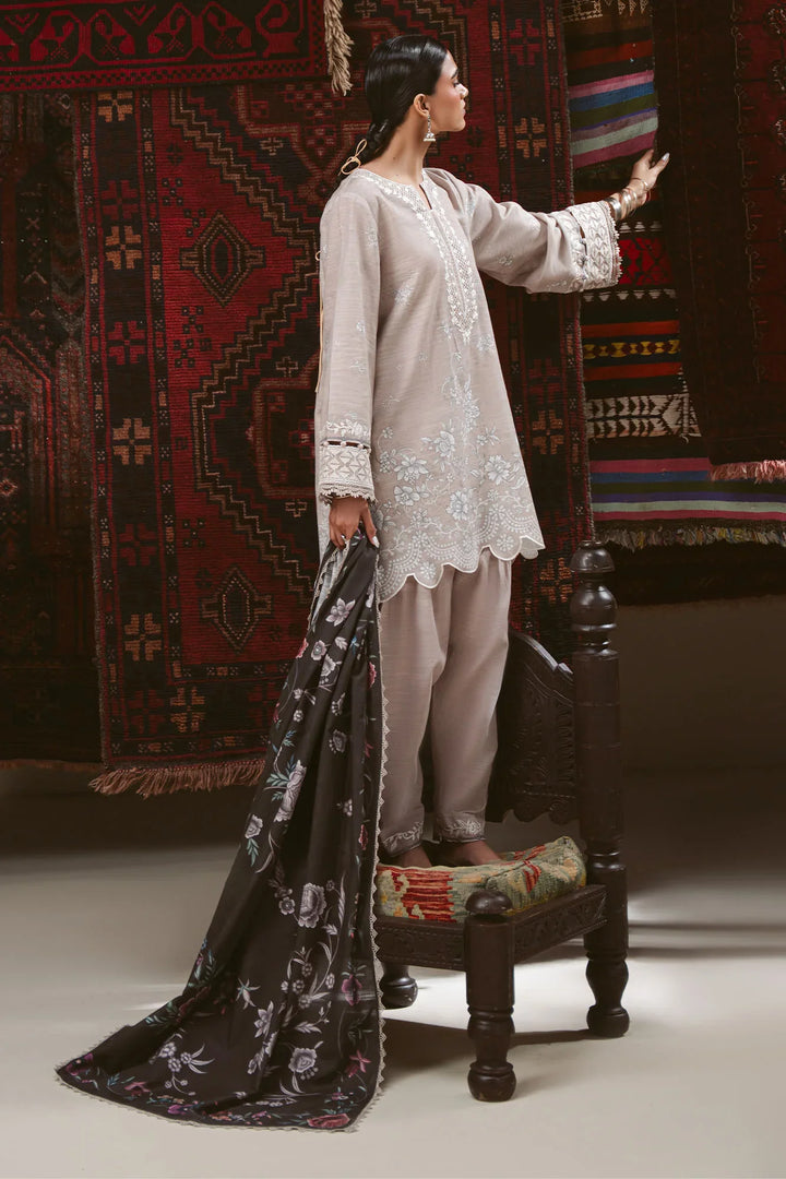 Cross Stitch Unstitched Printed Khaddar 3 Piece Suit CS26UW Petal Haze - Winter Collection