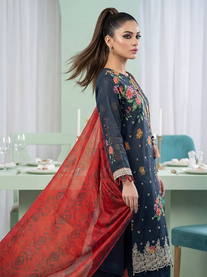 Salitex Women Unstitched Embroidered Lawn 3 Piece Suit SUNS8FS223 - Casual Collection