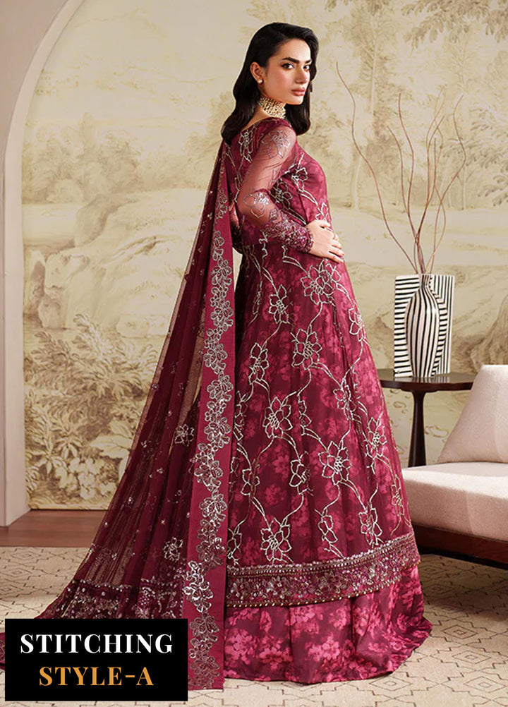 Zarif Embroidered Net Suits Unstitched 3 Piece ZAF25ZU ZRF-ZPE-07 Falek - Formals Collection