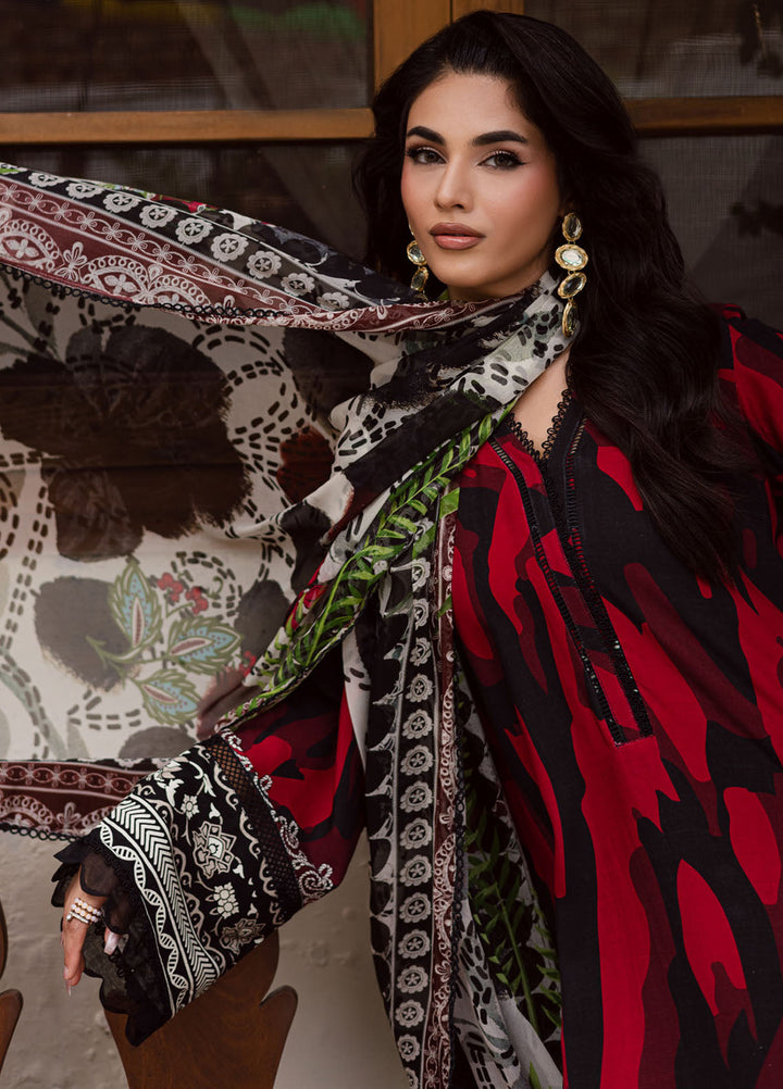 Nureh Printed Slub Linen Suits Unstitched 3 Piece NU25VL SP-169 - Winter Collection