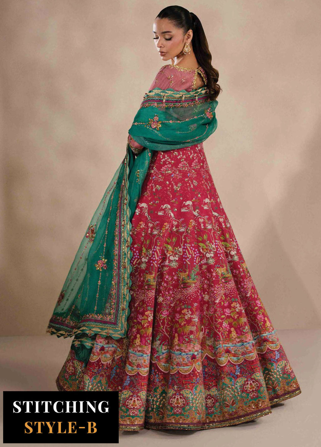 Lilianne by Republic Womenswear Embroidered Raw Silk Suits Unstitched 3 Piece RW25LW D-07 Floriane - Wedding Collection