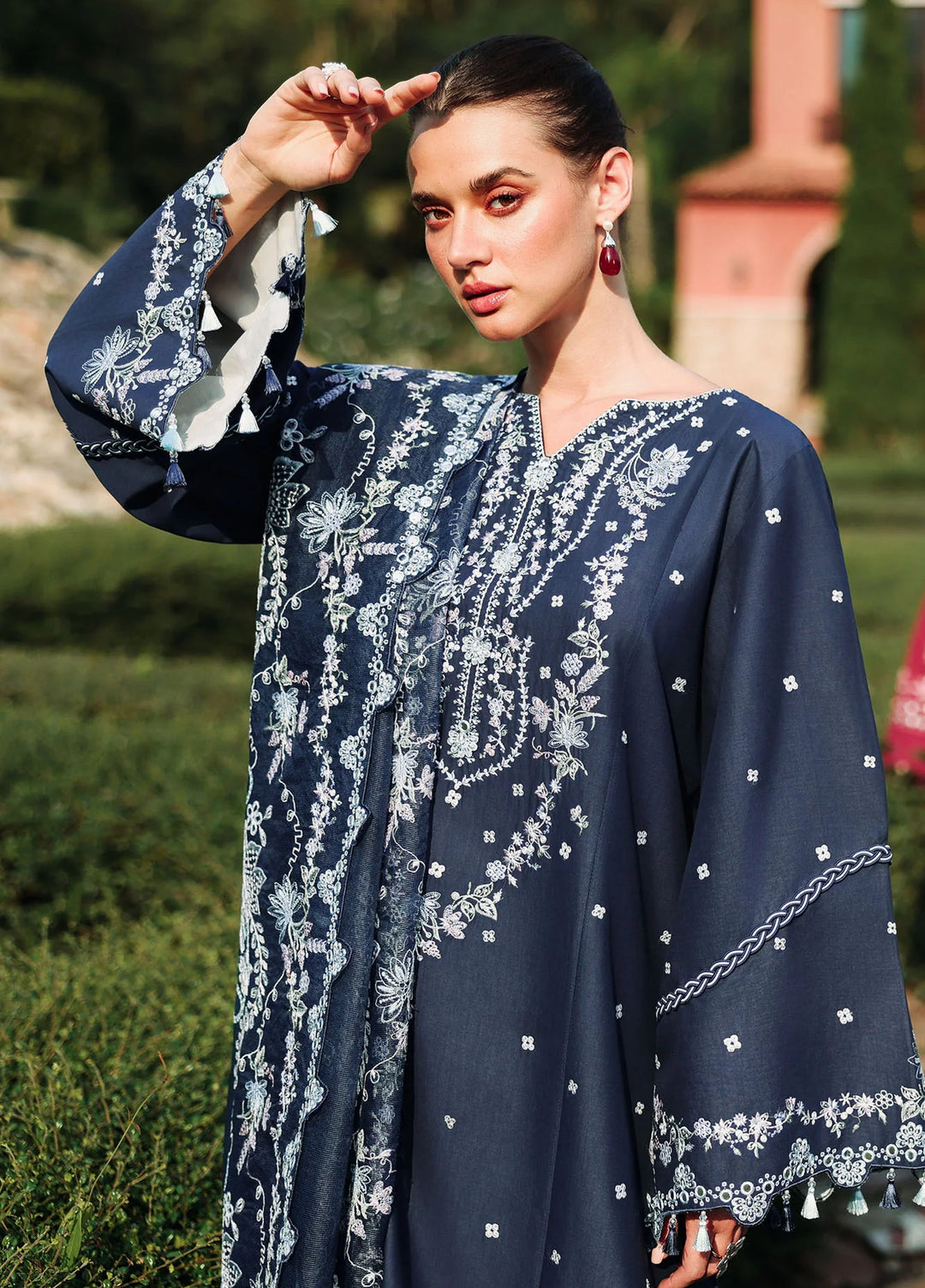 Cross Stitch Unstitched Embroidered Lawn 3 Piece Suit CS26ULE Midnight Aura - Eid Collection