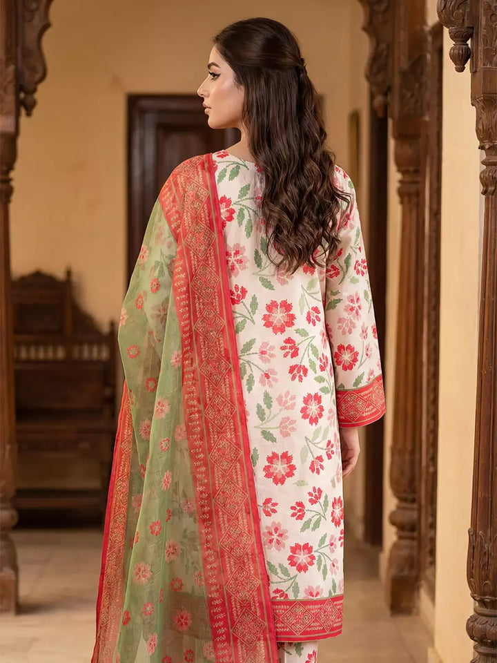Salitex Unstitched Printed Lawn Silk 3 Piece Suit SUNS7ASI378 - Casual Collection