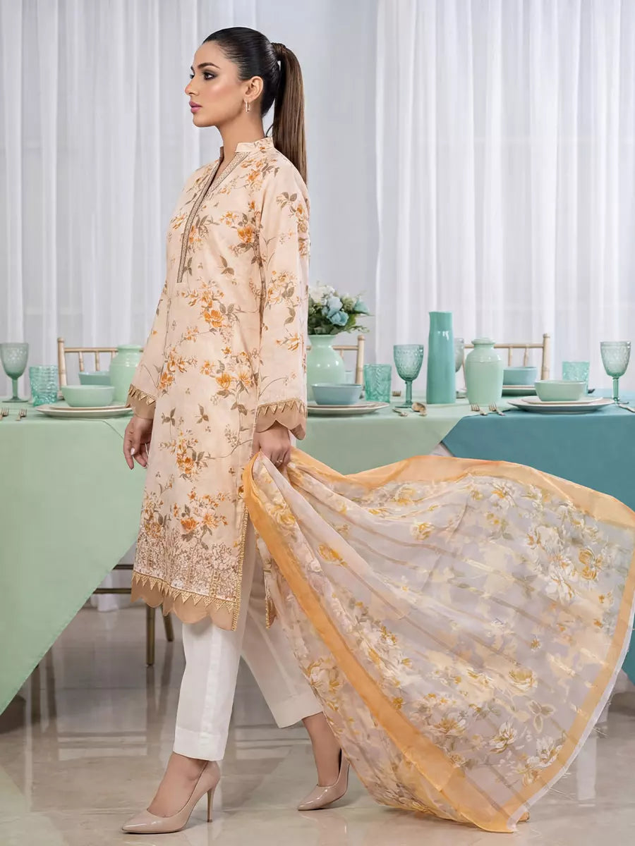 Salitex Women Unstitched Embroidered Lawn 3 Piece Suit SUNS8FS221 - Casual Collection