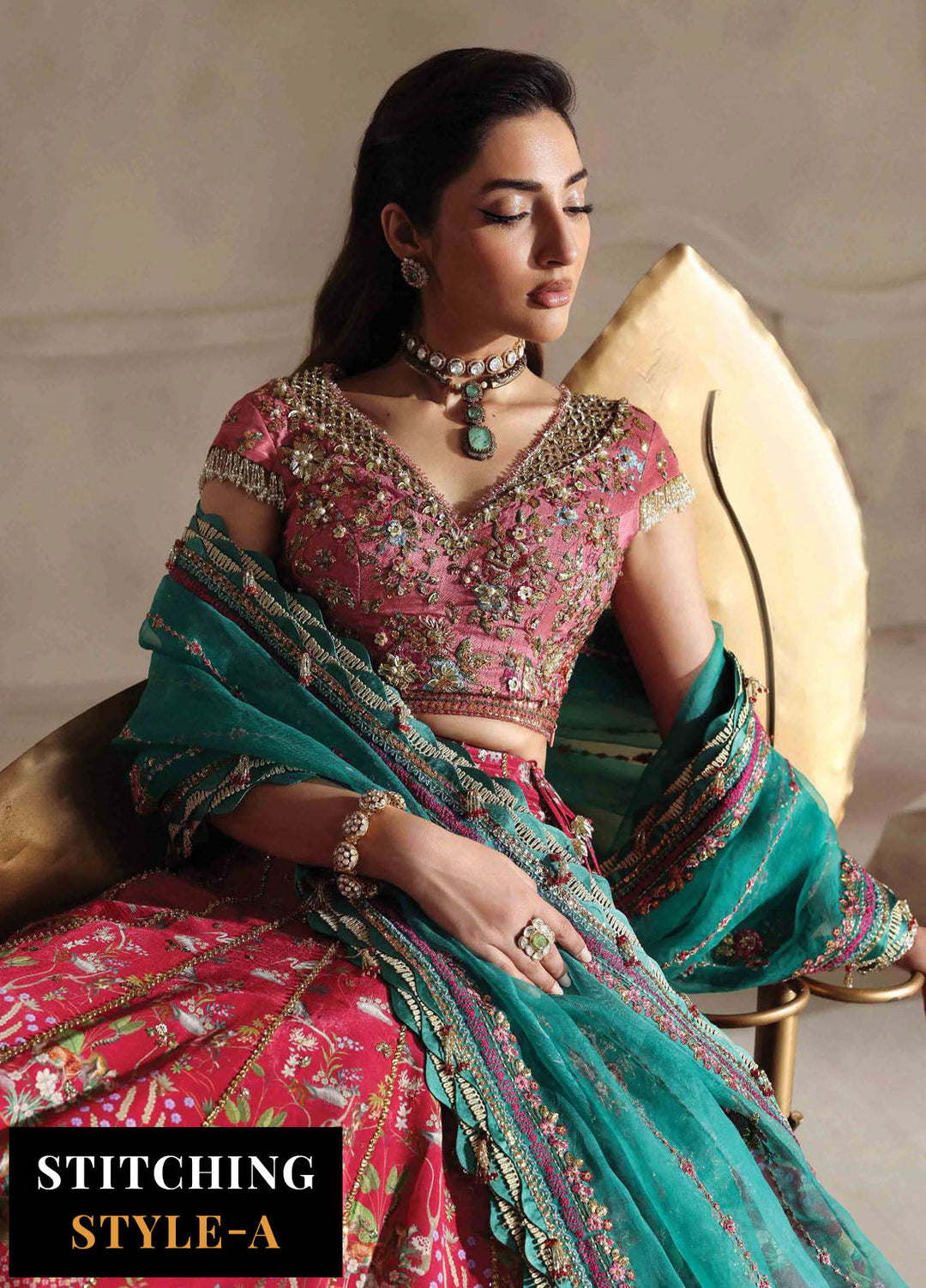 Lilianne by Republic Womenswear Embroidered Raw Silk Suits Unstitched 3 Piece RW25LW D-07 Floriane - Wedding Collection